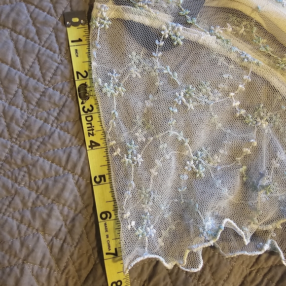 Hopeless Romantic Vintage Dress with Sheer overlay sz M - Picture 12 of 13